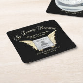 Gedenkstätte für Fotos in der Erinnerung Rechteckiger Pappuntersetzer (angewinkelt)