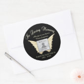 Gedenkstätte für Fotos in der Erinnerung Runder Aufkleber (Umschlag)