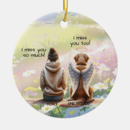 Gedenkstätte für Frauen und Hunde Keramik Ornament