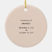 Gedenkstätte für Frauen und Hunde Keramik Ornament (Hinten)