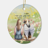 Gedenkstätte für Frauen und Hunde Keramik Ornament (Links)