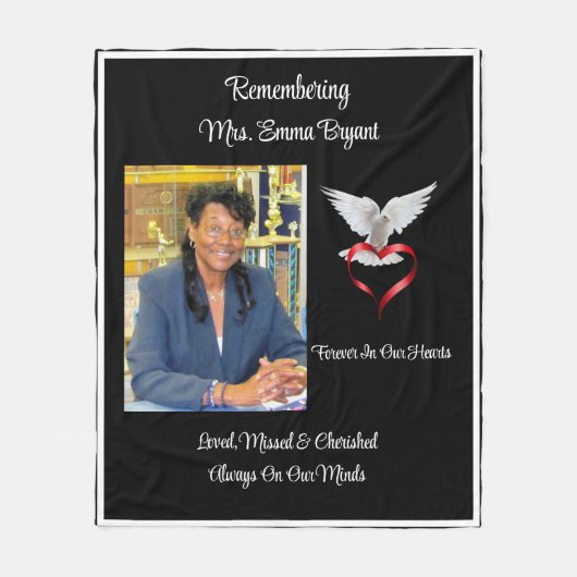 Gedenkstätte für geliebte, vermisste und vererbte fleecedecke (Vorderseite)