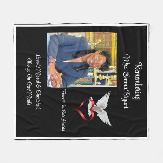 Gedenkstätte für geliebte, vermisste und vererbte  fleecedecke (Vorderseite (Horizontal))