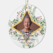 Gedenkstätte für Gold und Blumen Keramik Ornament (Links)