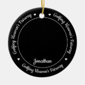 Gedenkstätte für Golfspieler Paradies Golfer Foto Keramik Ornament (Vorne)