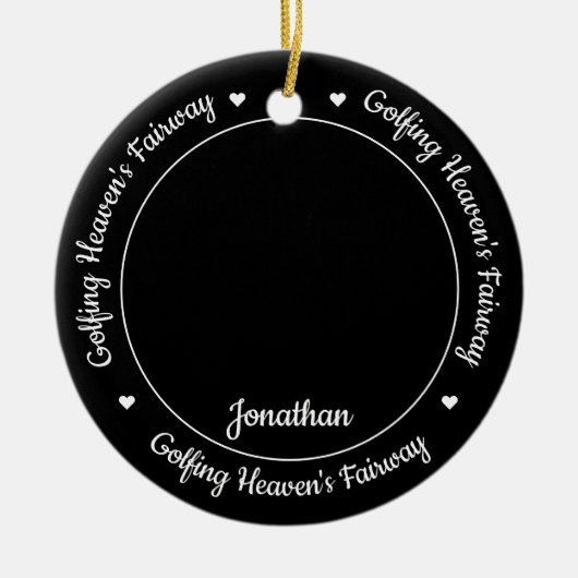 Gedenkstätte für Golfspieler Paradies Golfer Foto Keramik Ornament (Vorne)