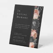 Gedenkstätte für gotische Vintage Black Blush-Hoch Sockelschild (Vorderseite)