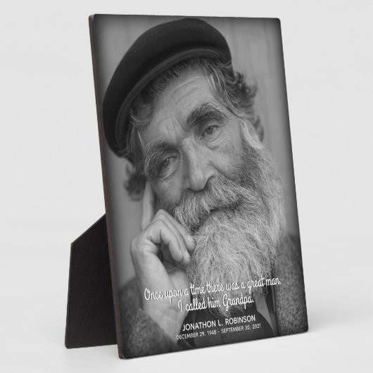 Gedenkstätte für Großvater Fotoplatte (Seite)