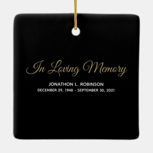 Gedenkstätte für Großvater Keramikornament (Rückseite)