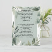 Gedenkstätte für grüne und weiße Blätter Einladung (Stehend Vorderseite)