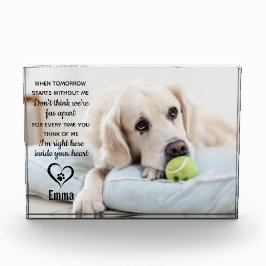 Gedenkstätte für Haustiere Achtung Hund Fotoblock