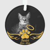 Gedenkstätte für Haustiere - Cat-Gedenkstätte - Ge Ornament (Rückseite)