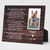 Gedenkstätte für Haustiere Foto Plaque mit Easel Fotoplatte (Seite)