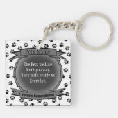 Gedenkstätte für Haustiere - für immer gedenken - Schlüsselanhänger (Rückseite)