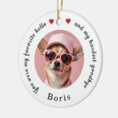 Gedenkstätte für Haustiere für immer in unseren He Keramik Ornament (Links)