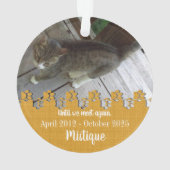 Gedenkstätte für Haustiere Geliebter Keepake Ornament (Rückseite)