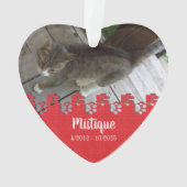 Gedenkstätte für Haustiere Geliebter Keepake Ornament (Rückseite)