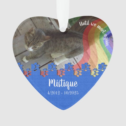 Gedenkstätte für Haustiere Geliebter Keepake Ornament (Vorderseite)