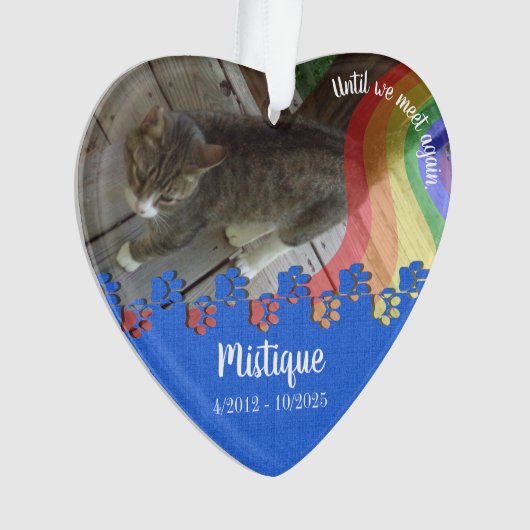 Gedenkstätte für Haustiere Geliebter Keepake Ornament (Vorderseite)