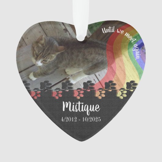 Gedenkstätte für Haustiere Geliebter Keepake Ornament (Vorderseite)