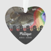 Gedenkstätte für Haustiere Geliebter Keepake Ornament (Rückseite)