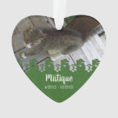 Gedenkstätte für Haustiere Geliebter Keepake Ornament (Rückseite)