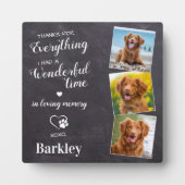 Gedenkstätte für Haustiere - Geschenk für Haustier Fotoplatte (Vorderseite)