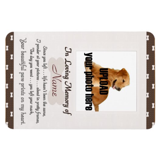 Gedenkstätte für Haustiere - Ihre Beautifu-Pfoten Magnet (Horizontal)