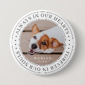 Gedenkstätte für Haustiere immer in unserem Herzen Button (Vorderseite)