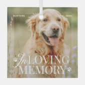 Gedenkstätte für Haustiere in der Liebe Erinnerung Ornament Aus Glas (Vorderseite)