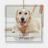 Gedenkstätte für Haustiere in unserem Herz-Foto Keramikornament (Rückseite)