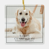 Gedenkstätte für Haustiere in unserem Herz-Foto Keramikornament (Vorderseite)