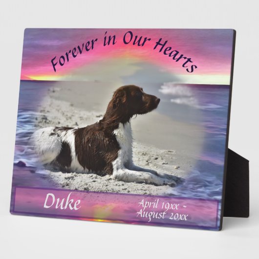 Gedenkstätte für Haustiere in unserem Herz Sonnenu Fotoplatte (Seite)