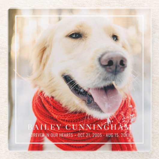 Gedenkstätte für Haustiere in unserem Herzen Gerah Glasuntersetzer (Vorderseite)