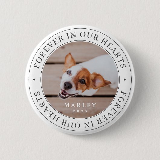 Gedenkstätte für Haustiere in unserem Herzen Moder Button (Vorderseite)
