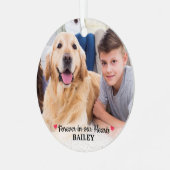 Gedenkstätte für Haustiere in unserem modernen Her Ornament Aus Metall (Vorderseite links)