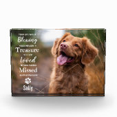 Gedenkstätte für Haustiere Loss Hund Fotoblock (Vorderseite)