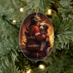 Gedenkstätte für Haustiere, Mama Papillon Hund Keramik Ornament