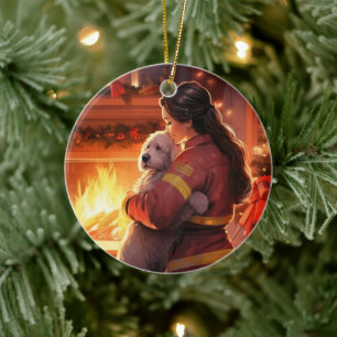 Gedenkstätte für Haustiere, Mama Papillon Hund Keramik Ornament