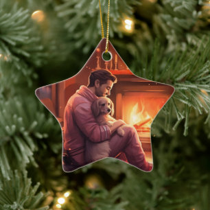 Gedenkstätte für Haustiere, Mama Papillon Hund Keramik Ornament