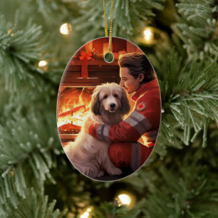 Gedenkstätte für Haustiere, Mama Papillon Hund Keramik Ornament