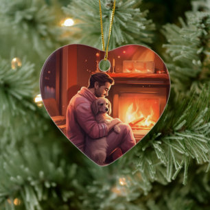 Gedenkstätte für Haustiere, Mama Papillon Hund Keramik Ornament