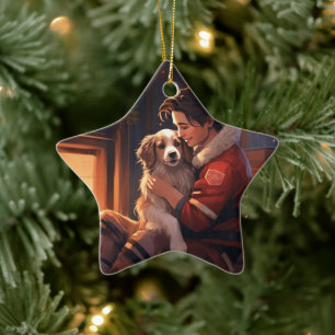 Gedenkstätte für Haustiere, Mama Papillon Hund Keramik Ornament
