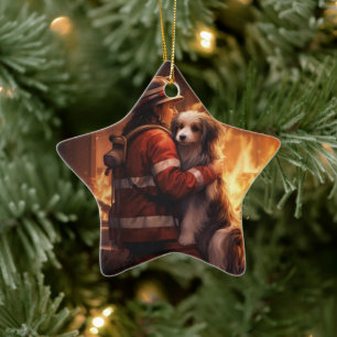 Gedenkstätte für Haustiere, Mama Papillon Hund Keramik Ornament