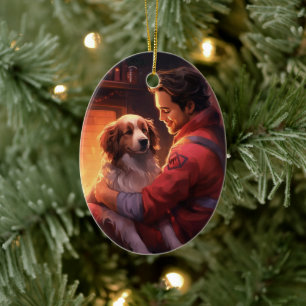 Gedenkstätte für Haustiere, Mama Papillon Hund Keramik Ornament
