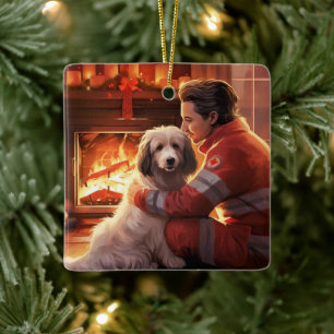 Gedenkstätte für Haustiere, Mama Papillon Hund Keramikornament