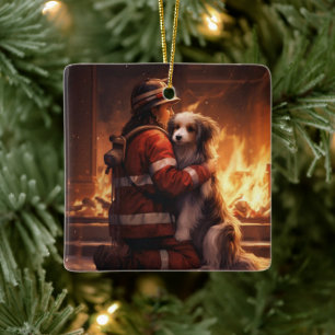 Gedenkstätte für Haustiere, Mama Papillon Hund Keramikornament