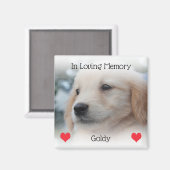 Gedenkstätte für Haustiere mit Herz und Foto Magnet (Vorderseite/Rückseite)