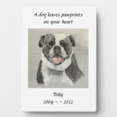 Gedenkstätte für Haustiere mit Sprichwort zur Anze Fotoplatte (Vorderseite)