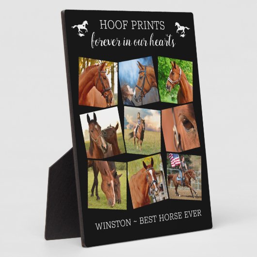 Gedenkstätte für Haustiere Prints Pferd FotoCollag Fotoplatte (Seite)